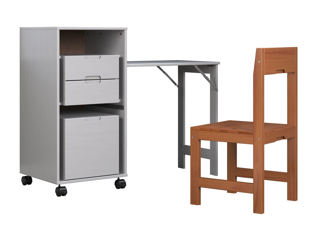 Mesa de escritório Indianapolis 122 (Pinheiro branqueado + Carvalho de mel)