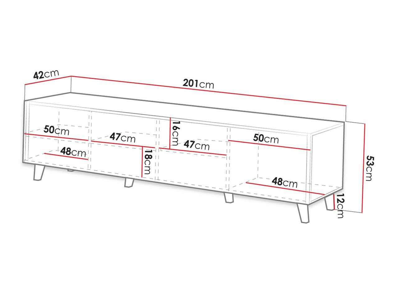 Móvel de TV Comes I (Antracite)