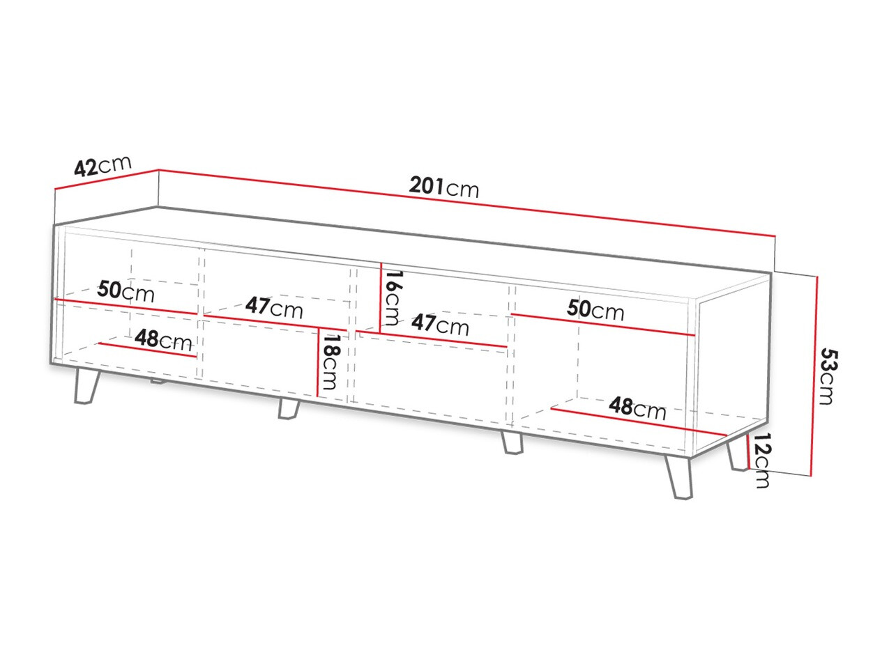 Móvel de TV Comes I (Carvalho wotan)