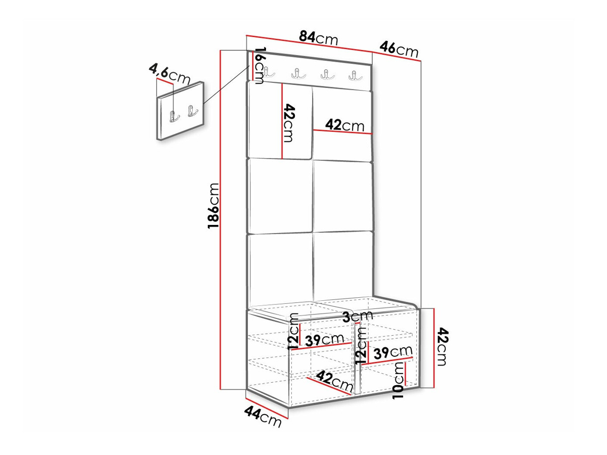 Conjunto para corredor Hartford 375 (Branco)