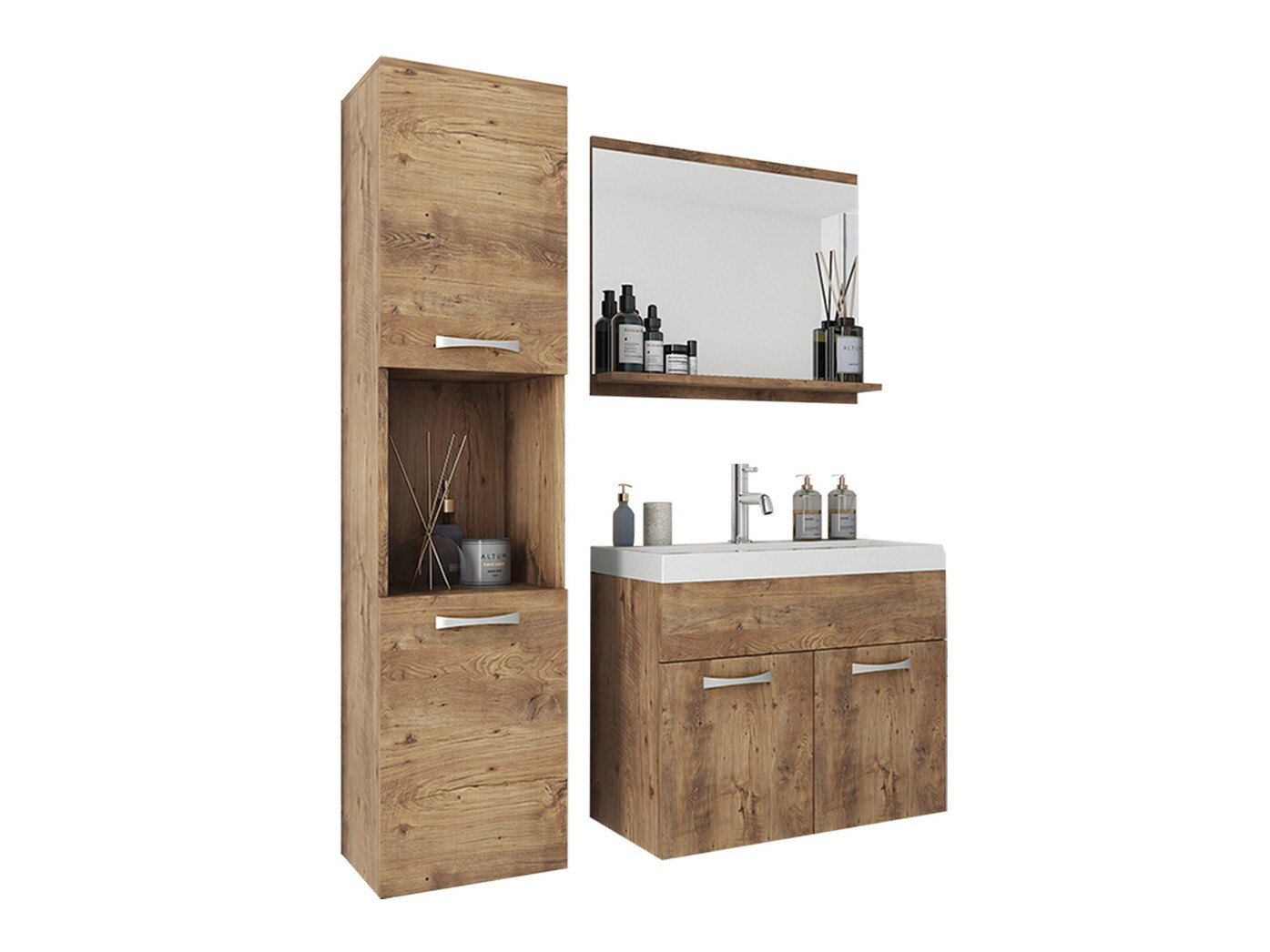 Conjunto de casa de banho Sarasota 122 (Nogueira)