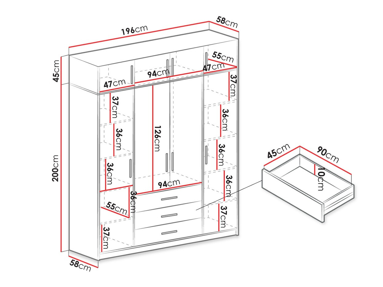 Roupeiro Dortivu I (Grafite)