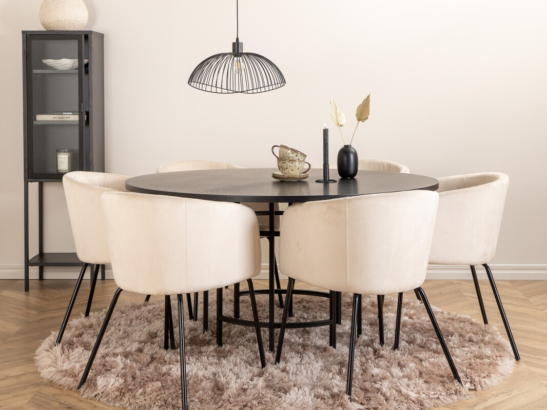 Conjunto para refeições Dallas 2378 (Preto + Creme)