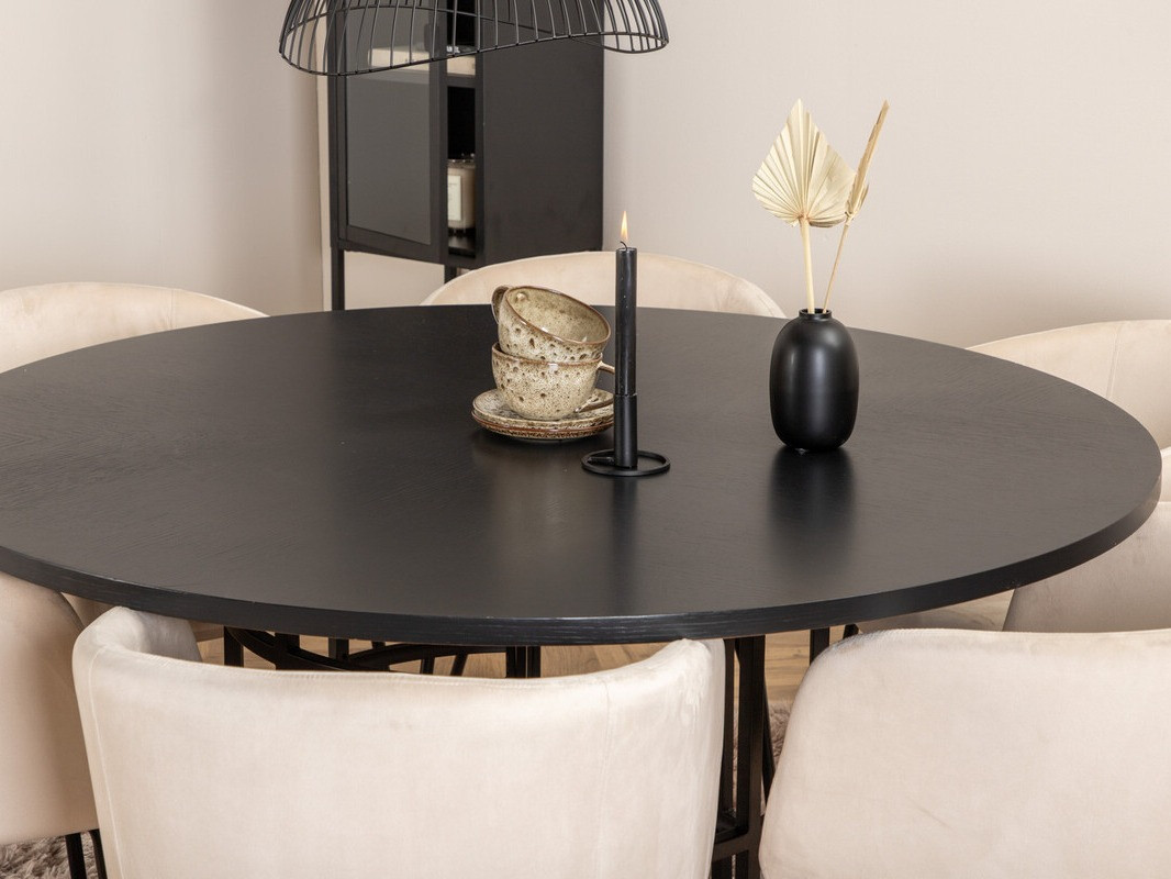 Conjunto para refeições Dallas 2378 (Preto + Creme)