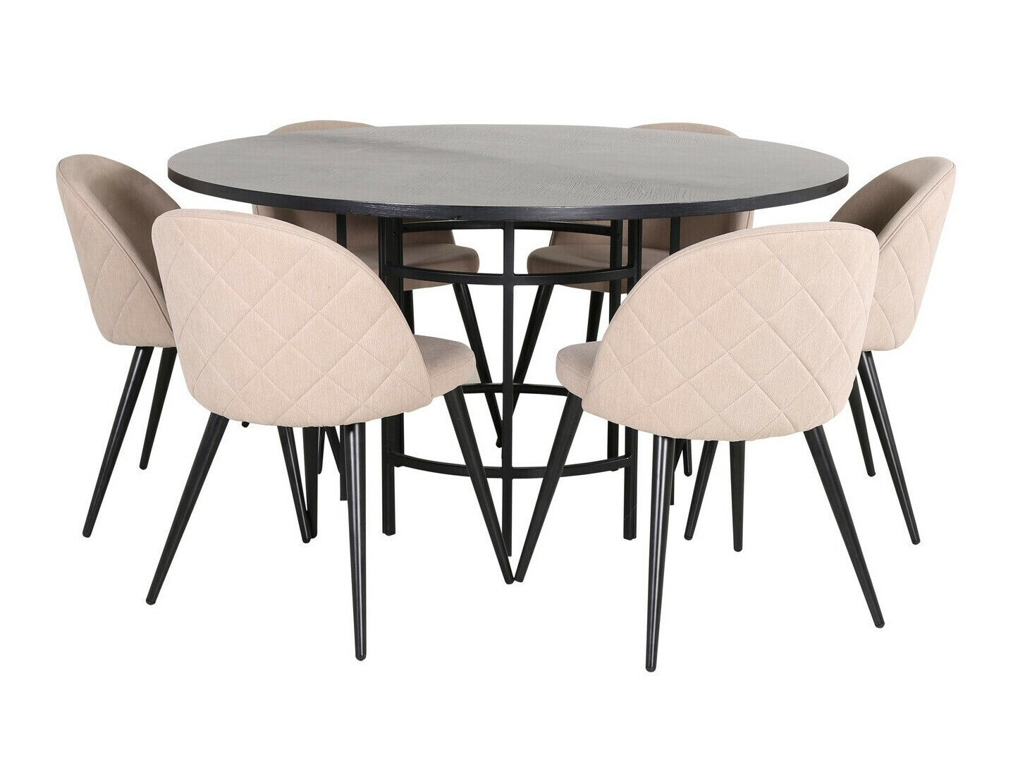 Conjunto para refeições Dallas 2387 (Preto + Bege)