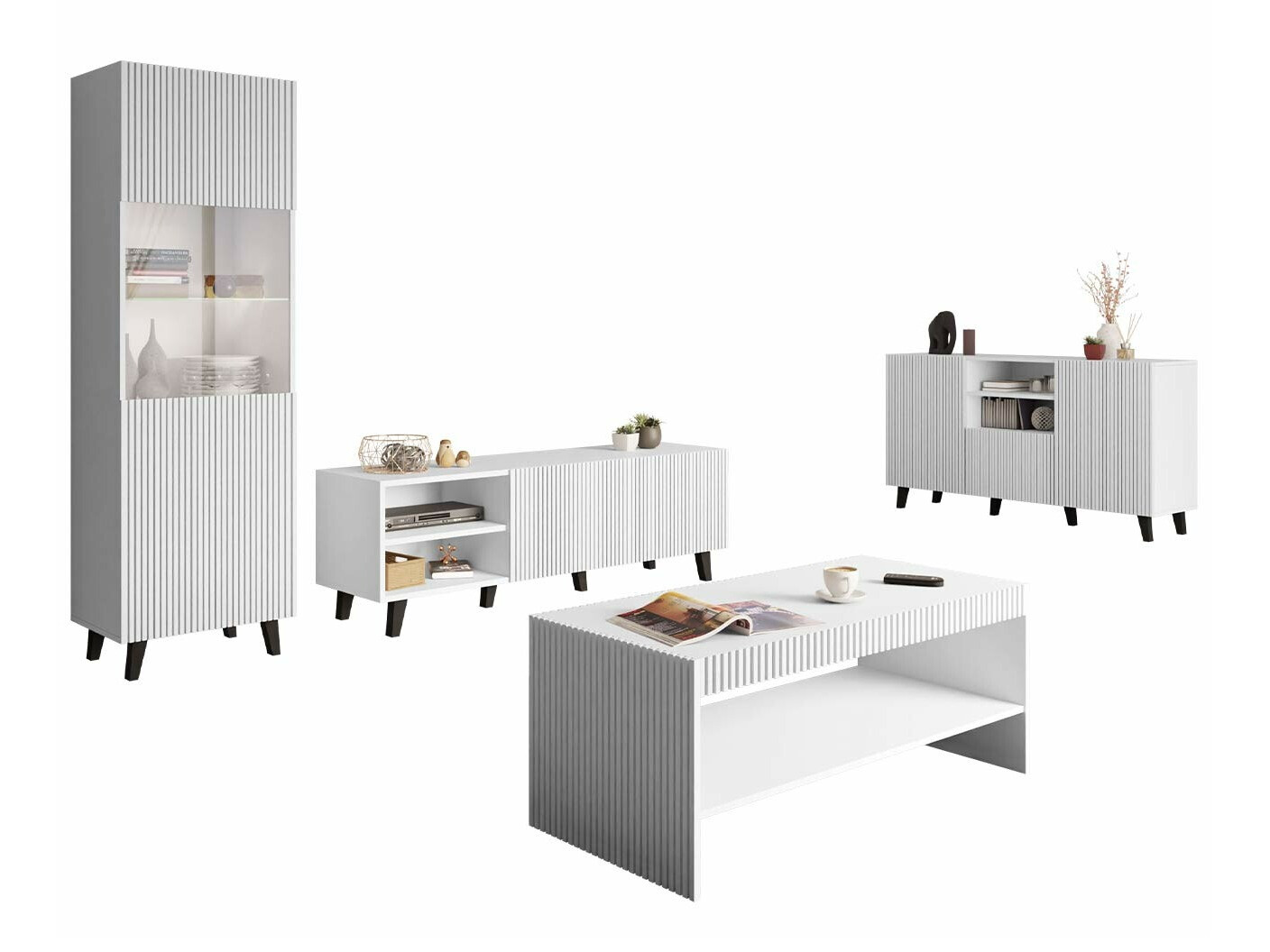 Conjunto para sala de estar Dicto (Branco)