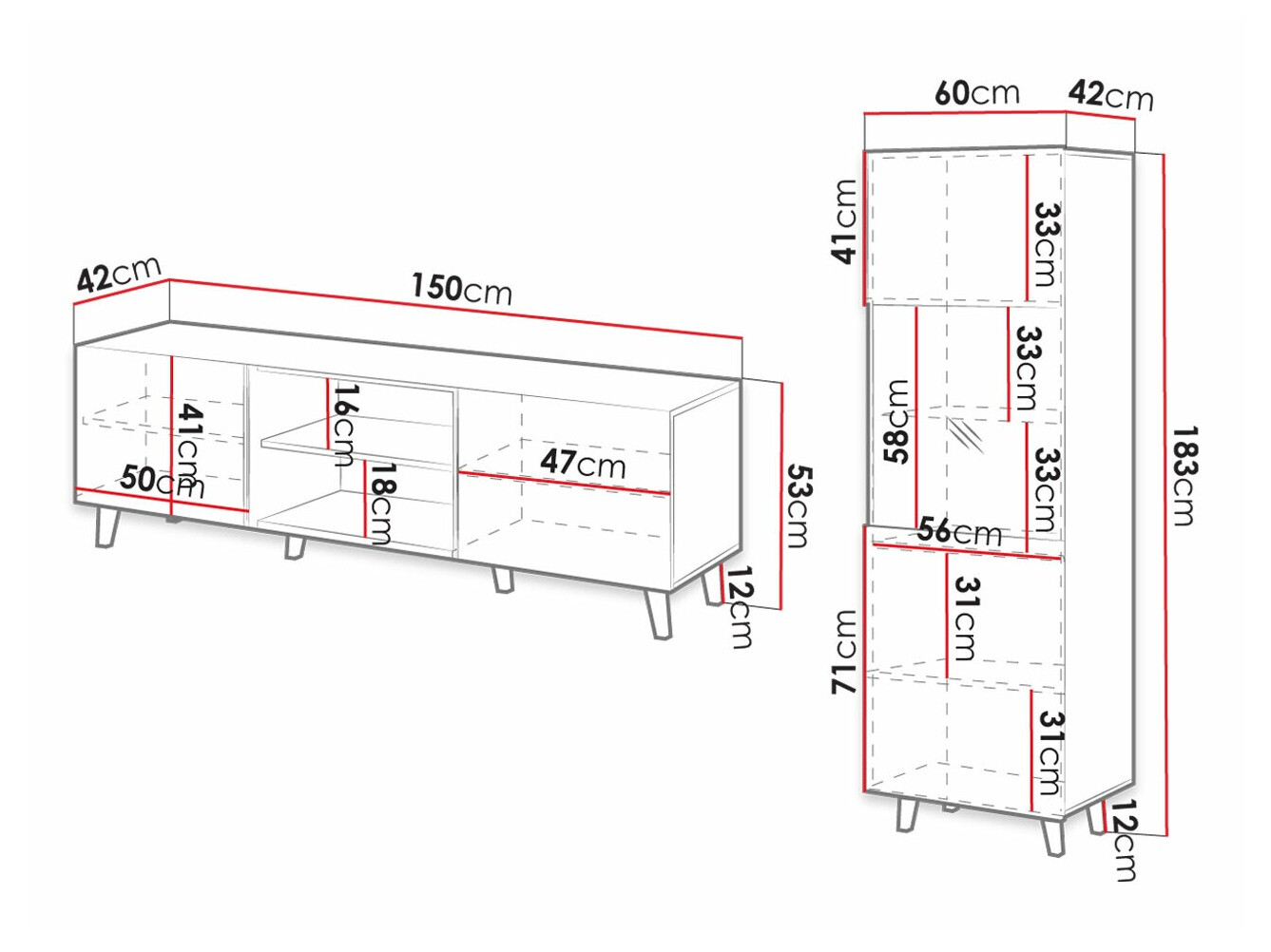 Conjunto para sala de estar Dicto I (Branco)