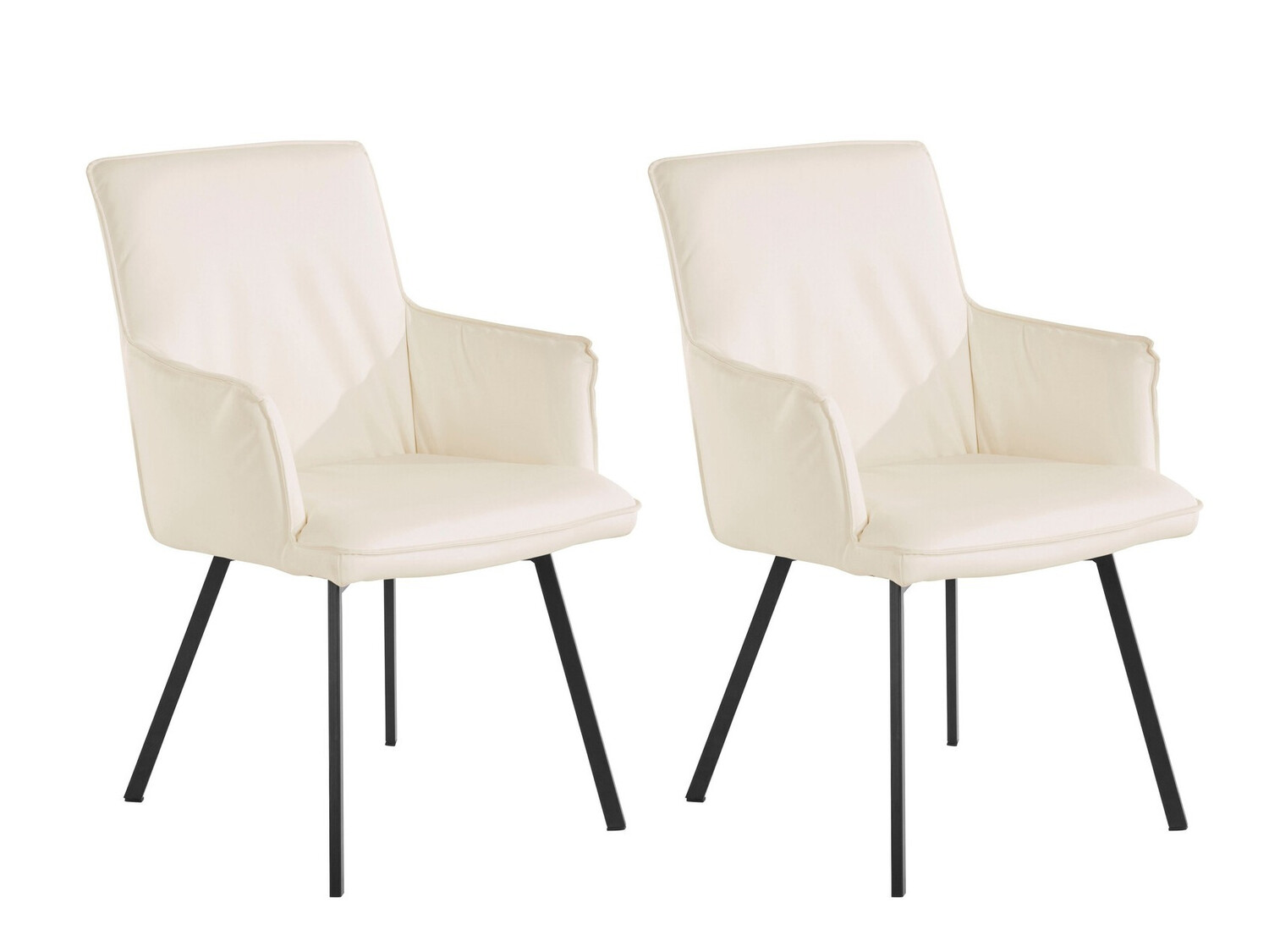 Conjunto de cadeiras Denton 1119 (Branco + Preto)