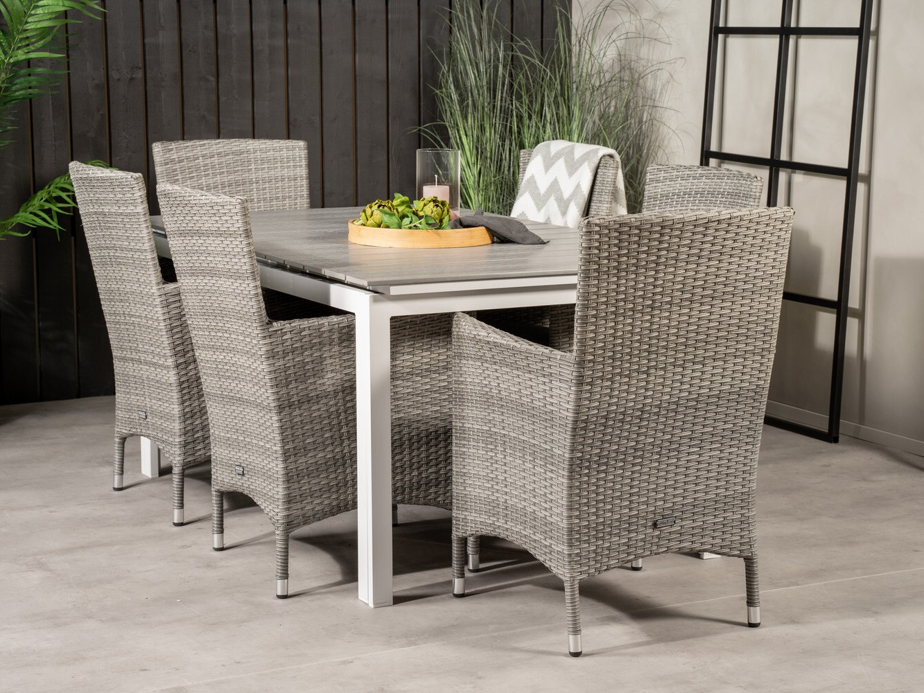 Conjunto de mesa e cadeiras Dallas 3025 (Cinzento)