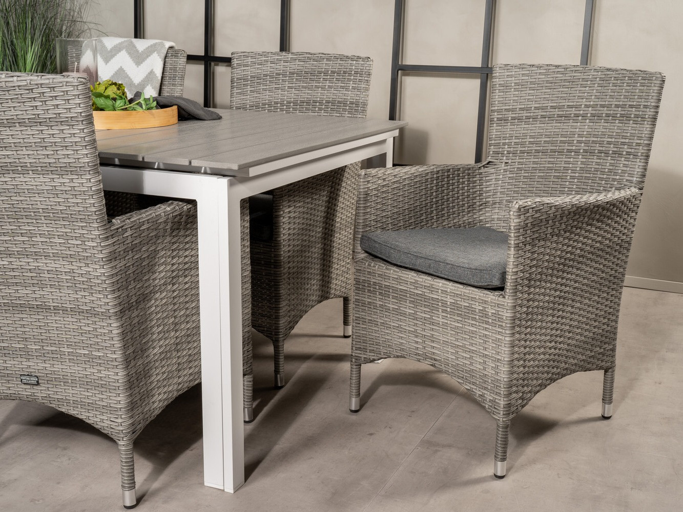 Conjunto de mesa e cadeiras Dallas 3025 (Cinzento)