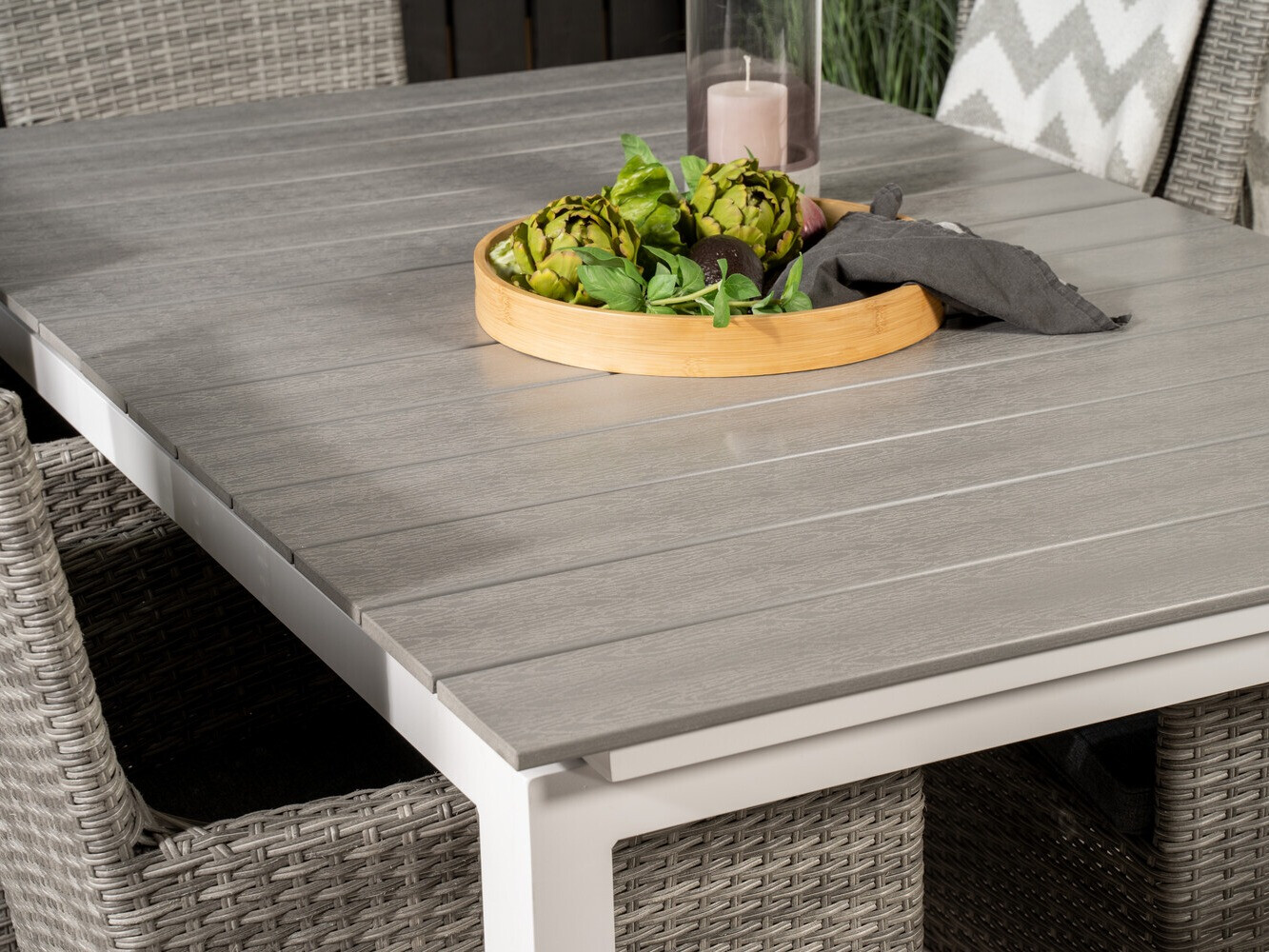 Conjunto de mesa e cadeiras Dallas 3025 (Cinzento)