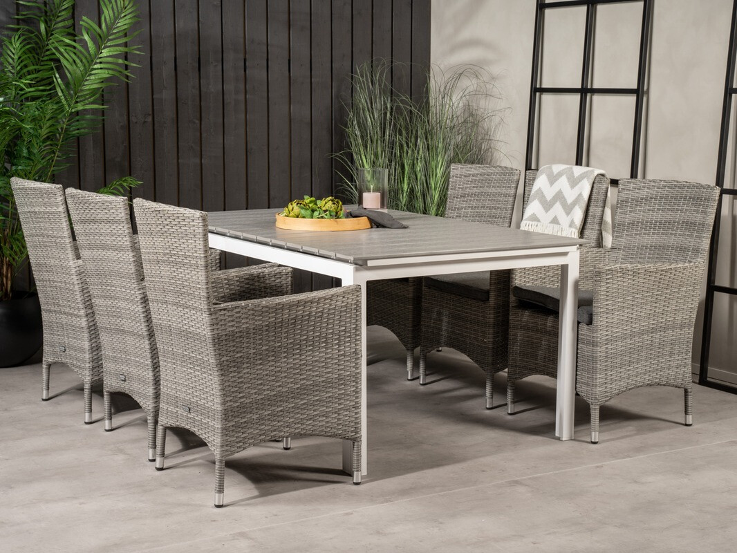 Conjunto de mesa e cadeiras Dallas 3025 (Cinzento)