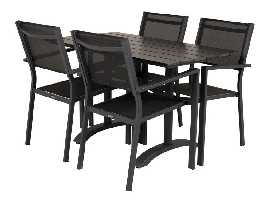 Conjunto de mesa e cadeiras Dallas 3469 (Preto)