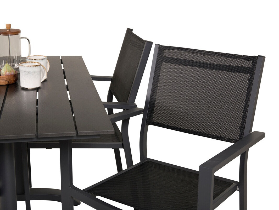 Conjunto de mesa e cadeiras Dallas 3469 (Preto)