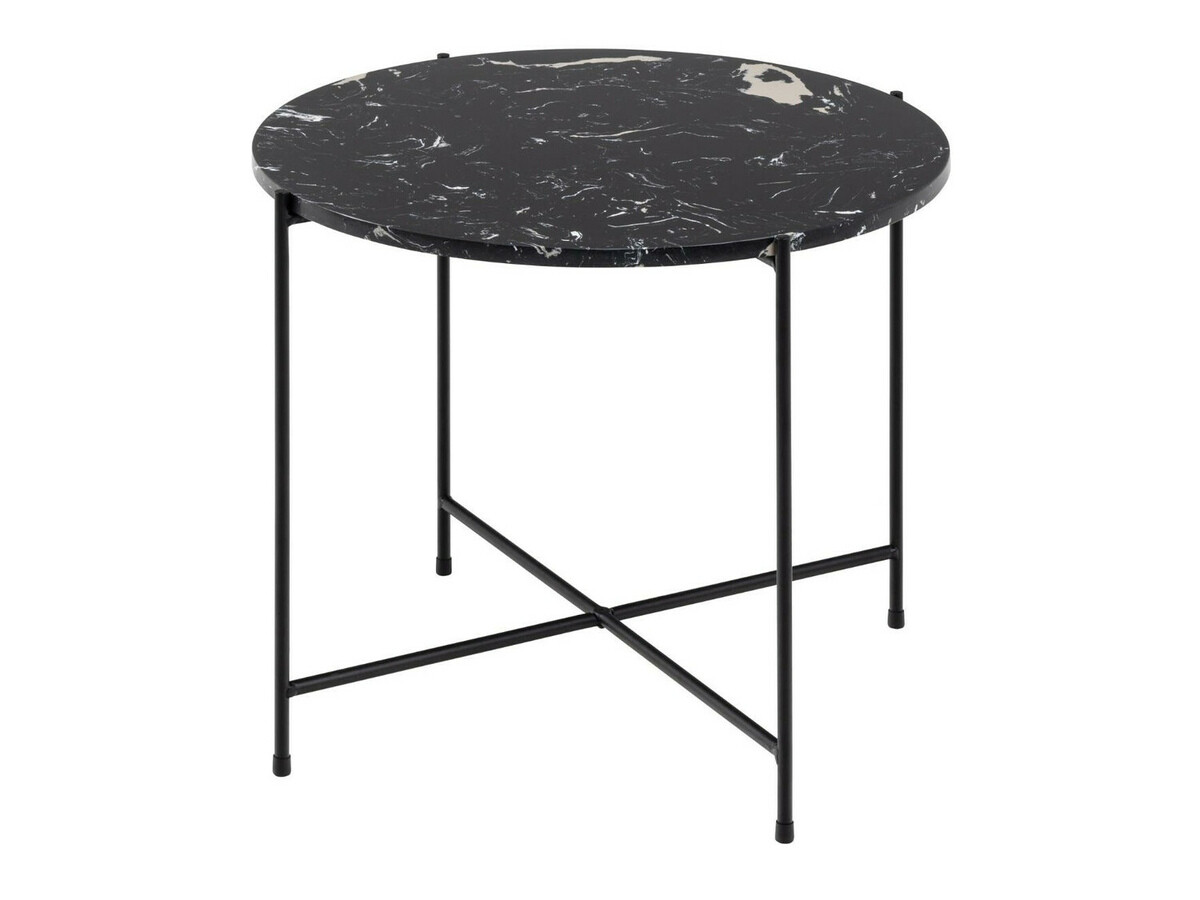Mesa de apoio Norsica 608 (Mármore preto + Preto)