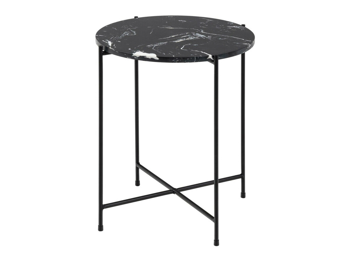 Mesa de apoio Norsica 609 (Mármore preto + Preto)