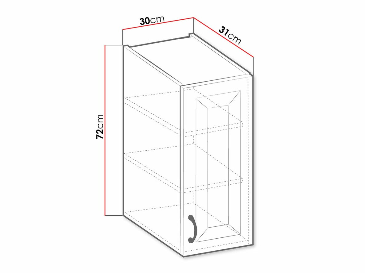 Armário modular suspenso Retro White 123
