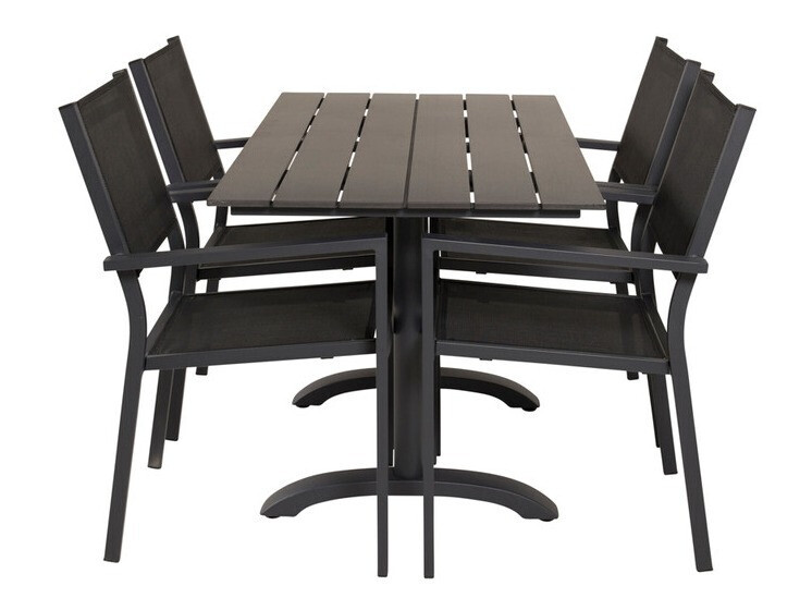 Conjunto de mesa e cadeiras Dallas 3469 (Preto)