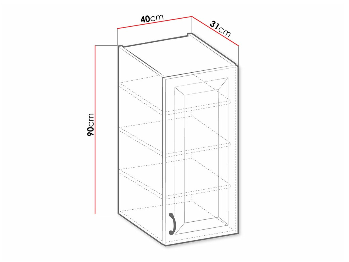 Armário modular suspenso Retro Grey 127