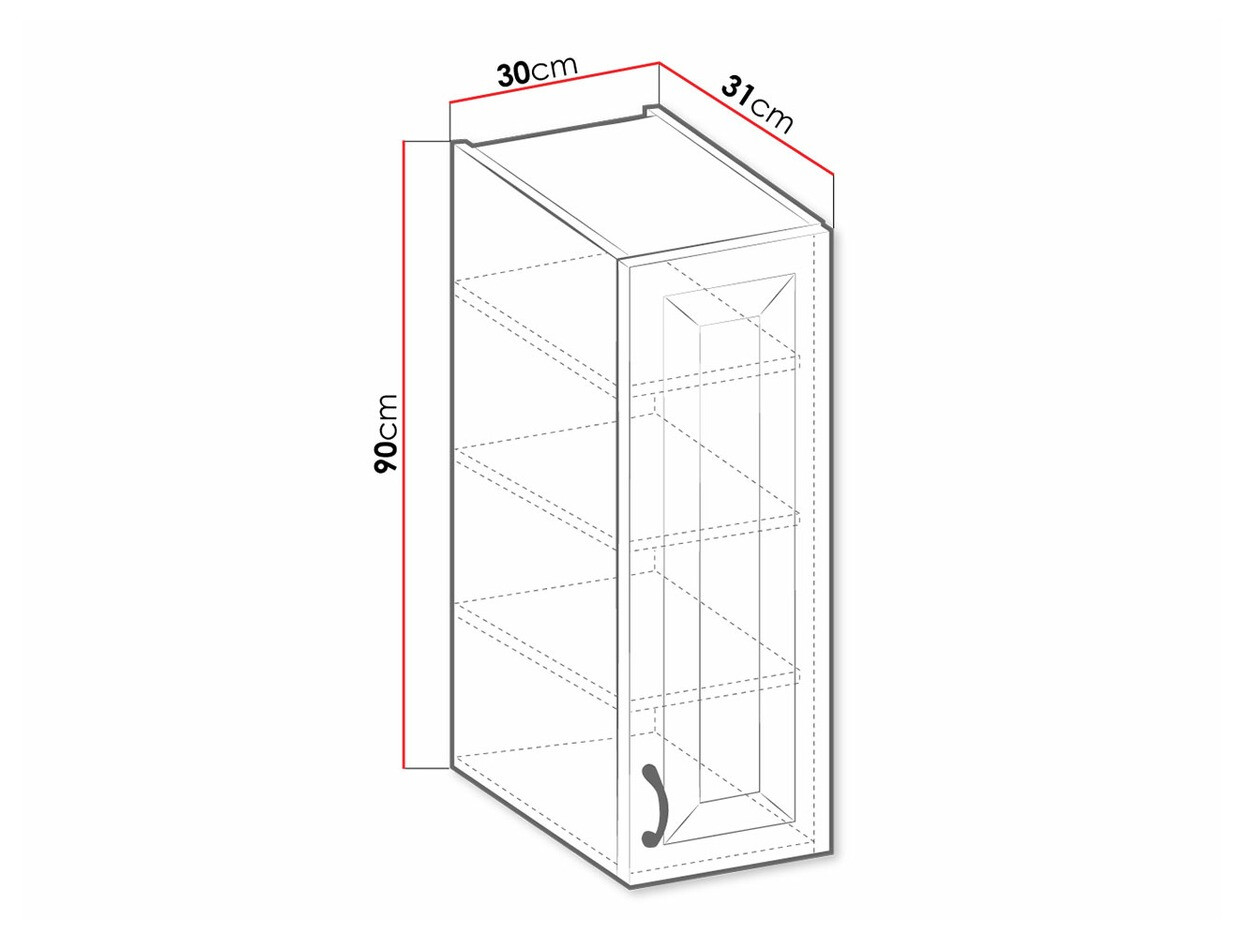 Armário modular suspenso Retro White 124