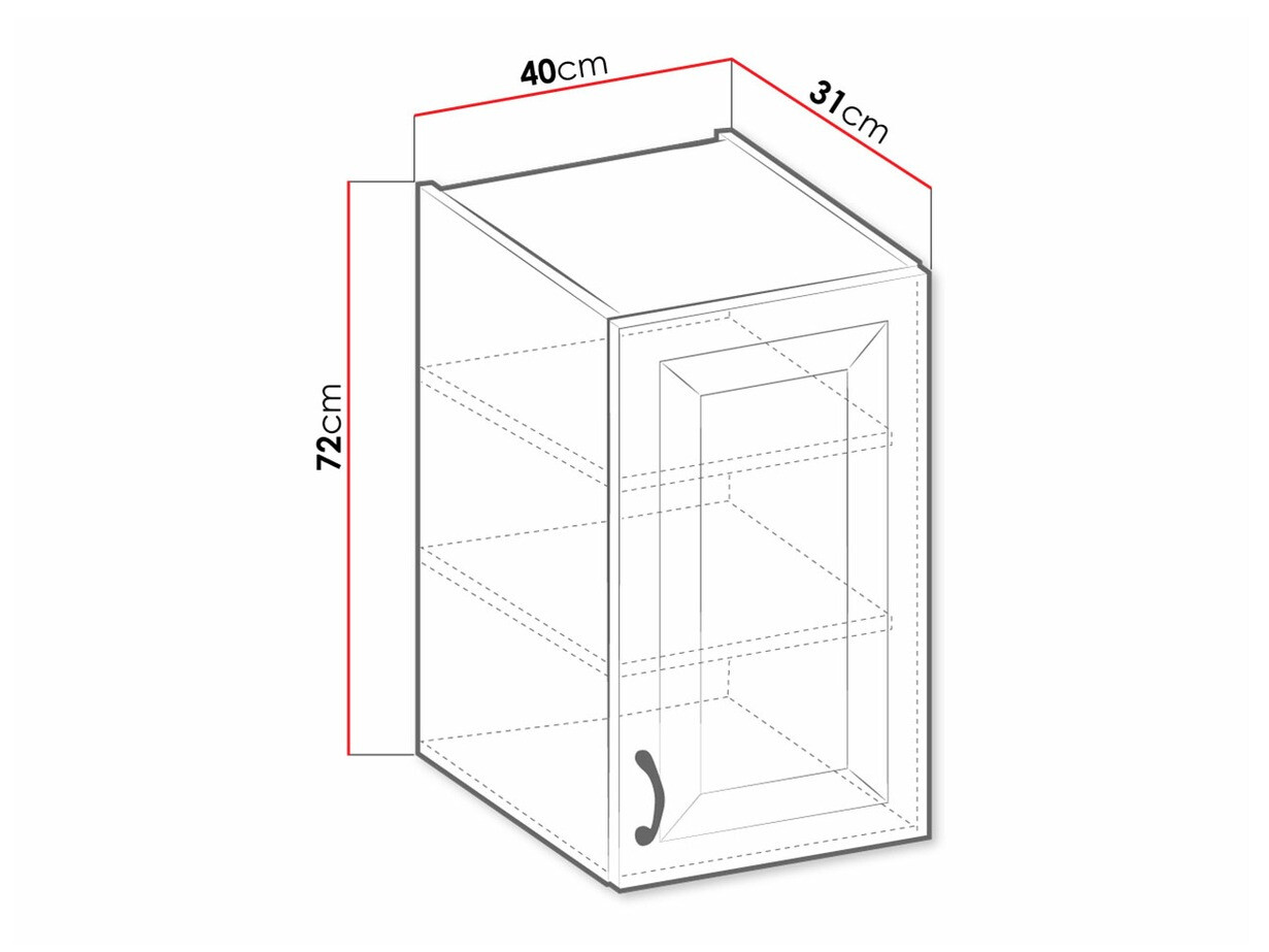 Armário modular suspenso Retro White 126