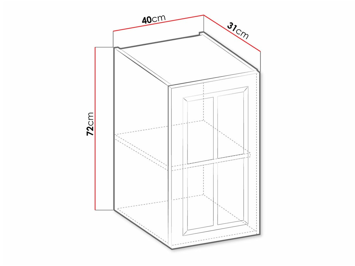 Armário modular suspenso Retro White 128