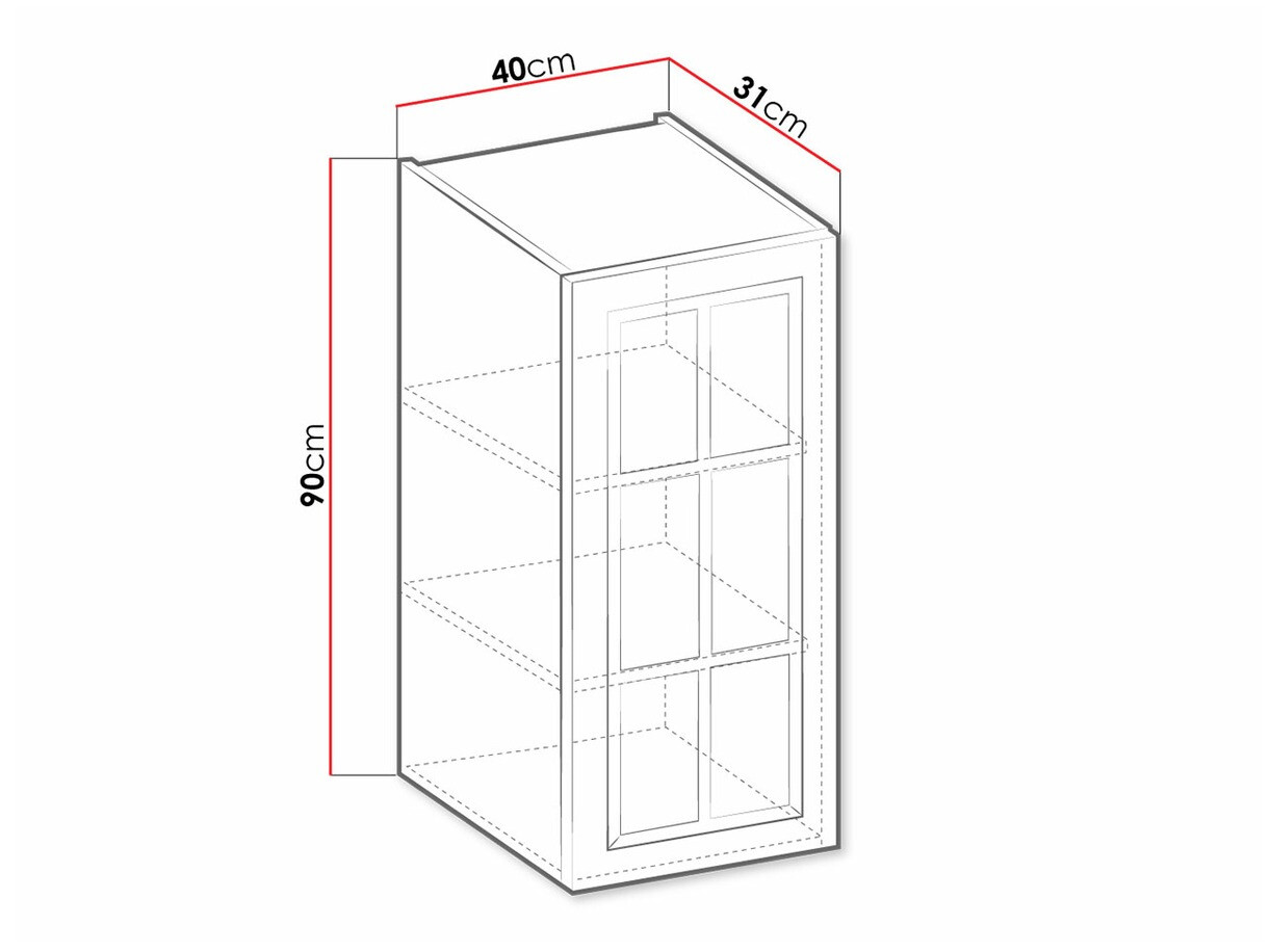 Armário modular suspenso Retro White 129