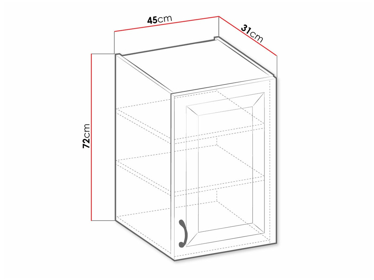 Armário modular suspenso Retro White 130