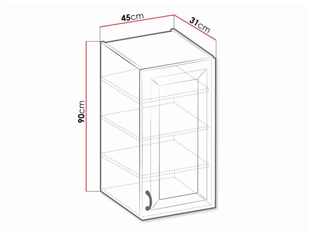 Armário modular suspenso Retro White 131