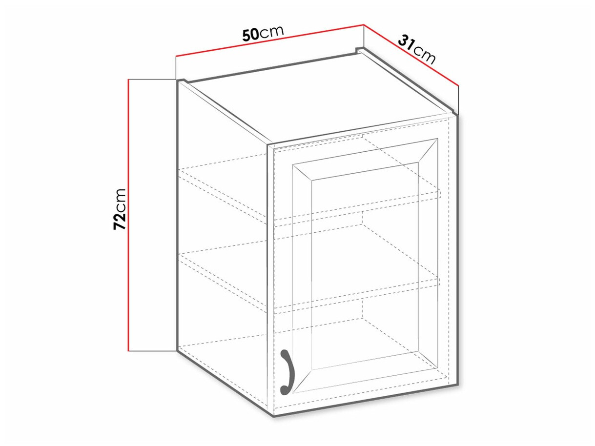 Armário modular suspenso Retro White 132