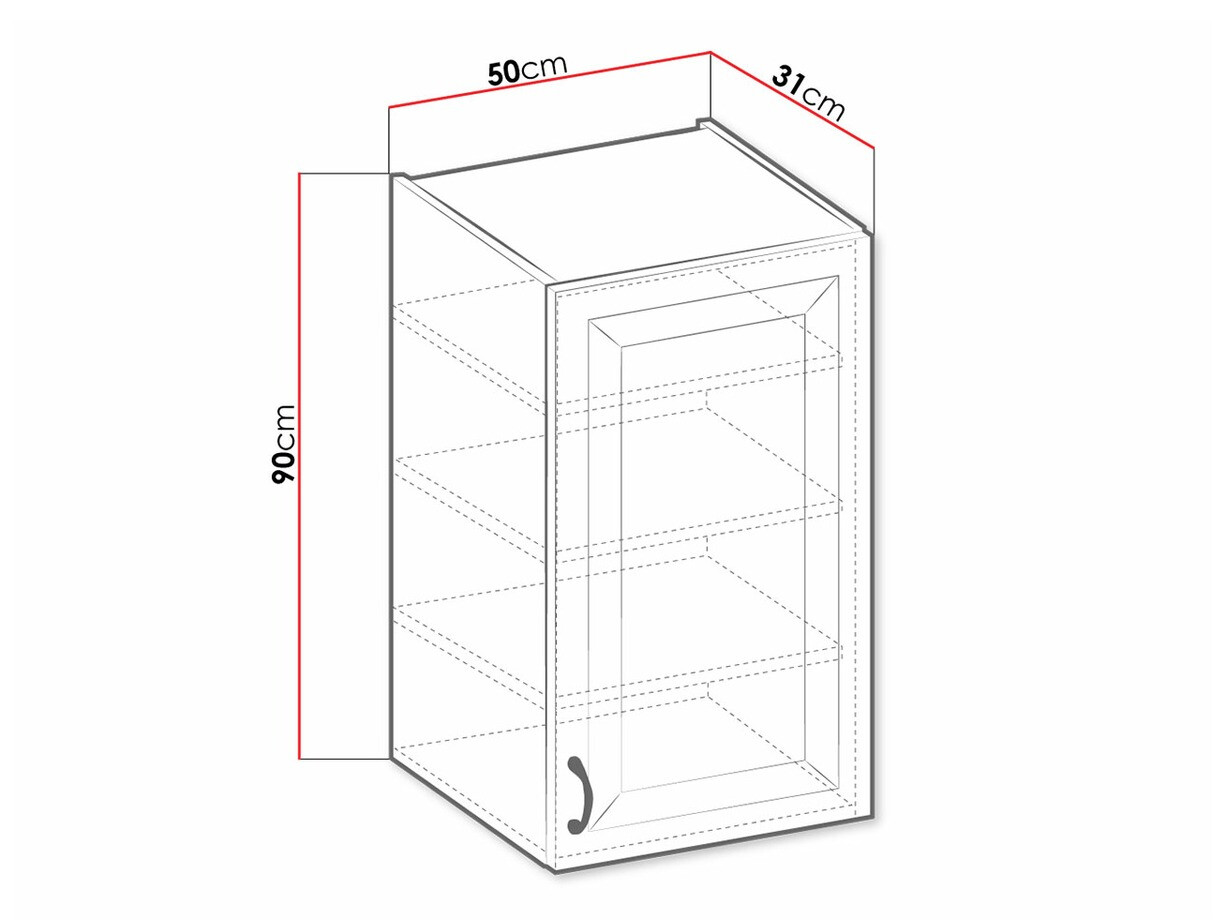 Armário modular suspenso Retro White 133