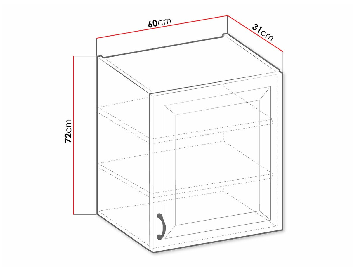 Armário modular suspenso Retro White 135