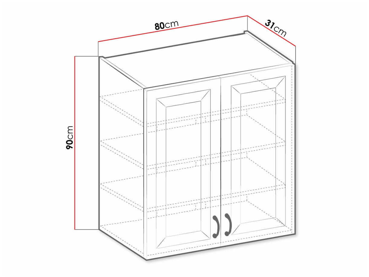 Armário modular suspenso Retro White 140