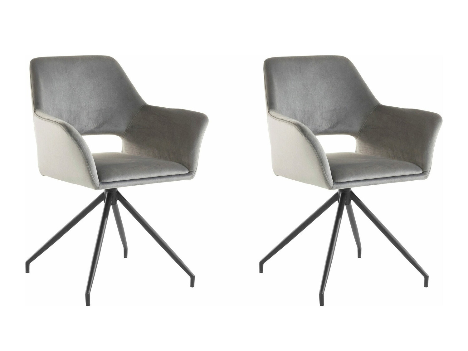 Conjunto de cadeiras Denton 1124 (Preto + Cinzento)