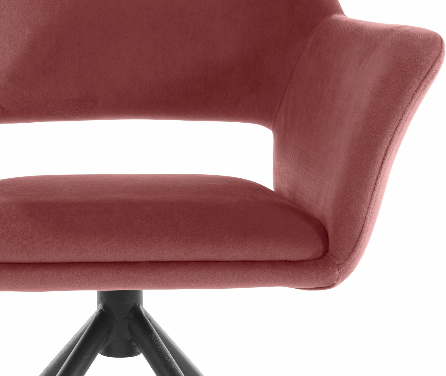 Conjunto de cadeiras Denton 1124 (Preto + Rosé)