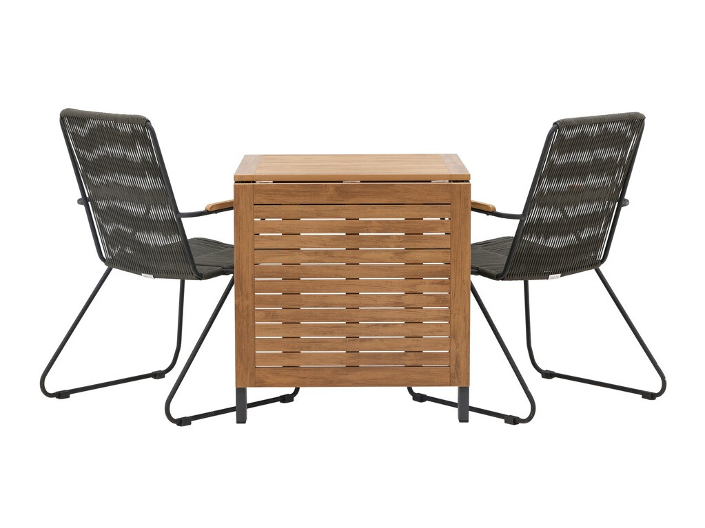 Conjunto para varanda Dallas 3498 (Cinzento escuro + Preto)