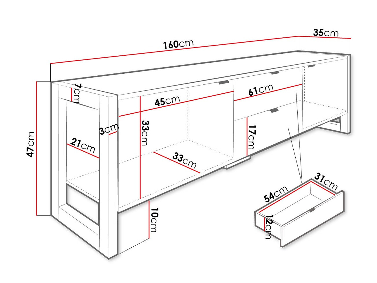 Móvel de TV Utica 115