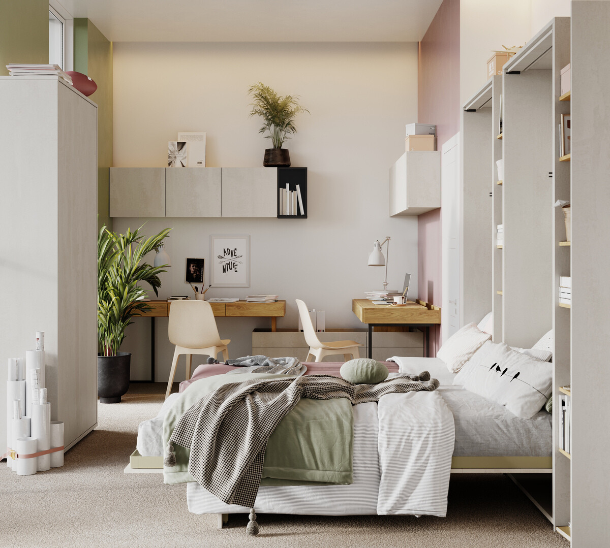 Cama rebatível Concept Pro Lenart I (120 x 200 cm)