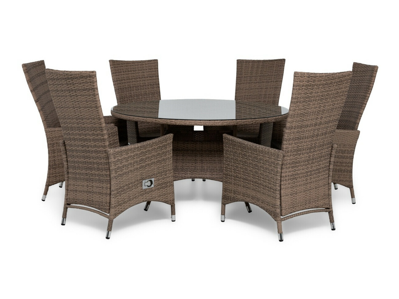 Conjunto de mesa e cadeiras Comfort Garden 1385 (Castanho)
