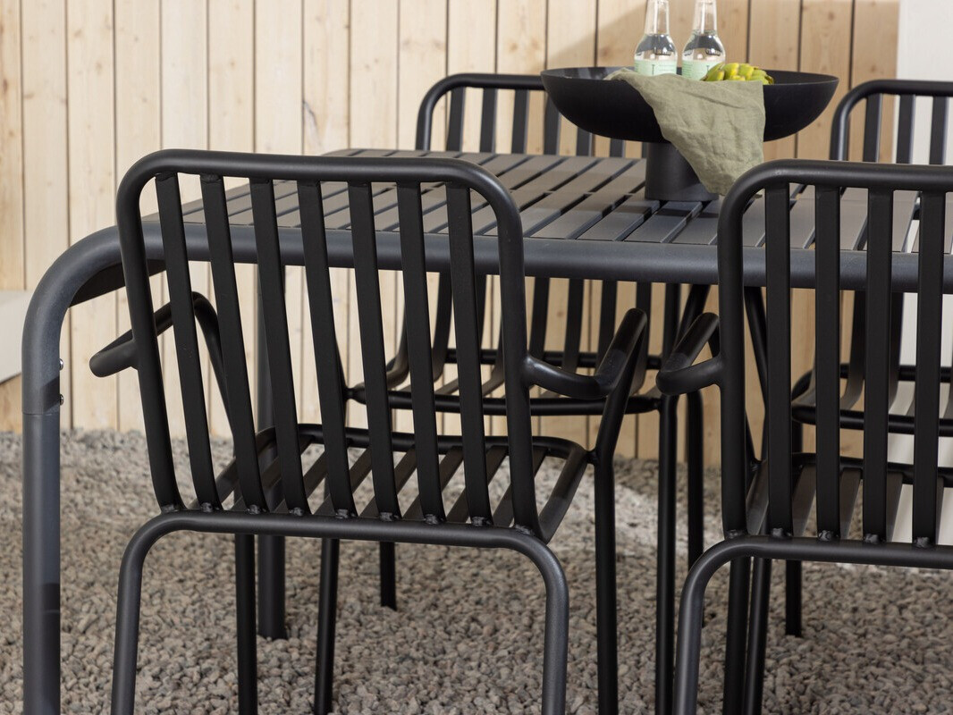 Conjunto de mesa e cadeiras Dallas 3541 (Preto)