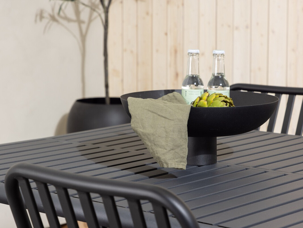 Conjunto de mesa e cadeiras Dallas 3541 (Preto)