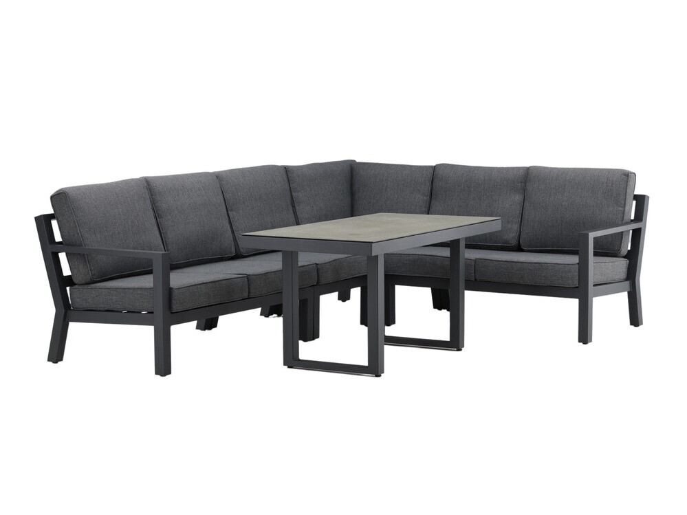 Conjunto de mobiliário para o exterior Dallas 2968 (Preto + Cinzento)