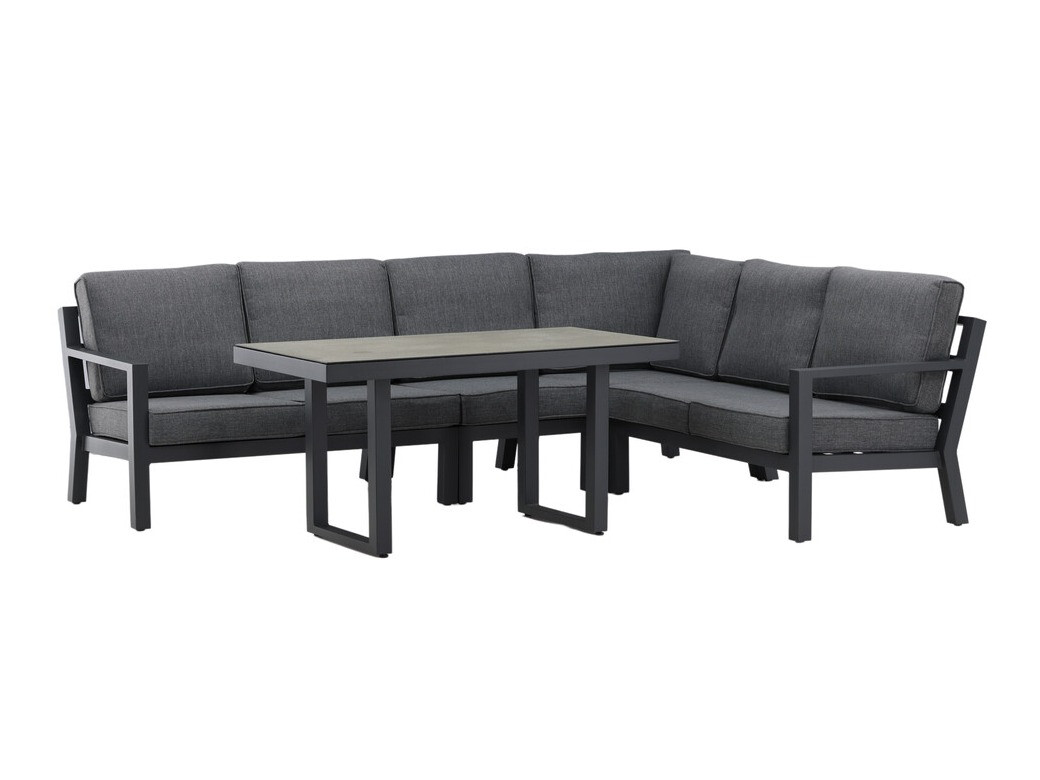 Conjunto de mobiliário para o exterior Dallas 2968 (Preto + Cinzento)