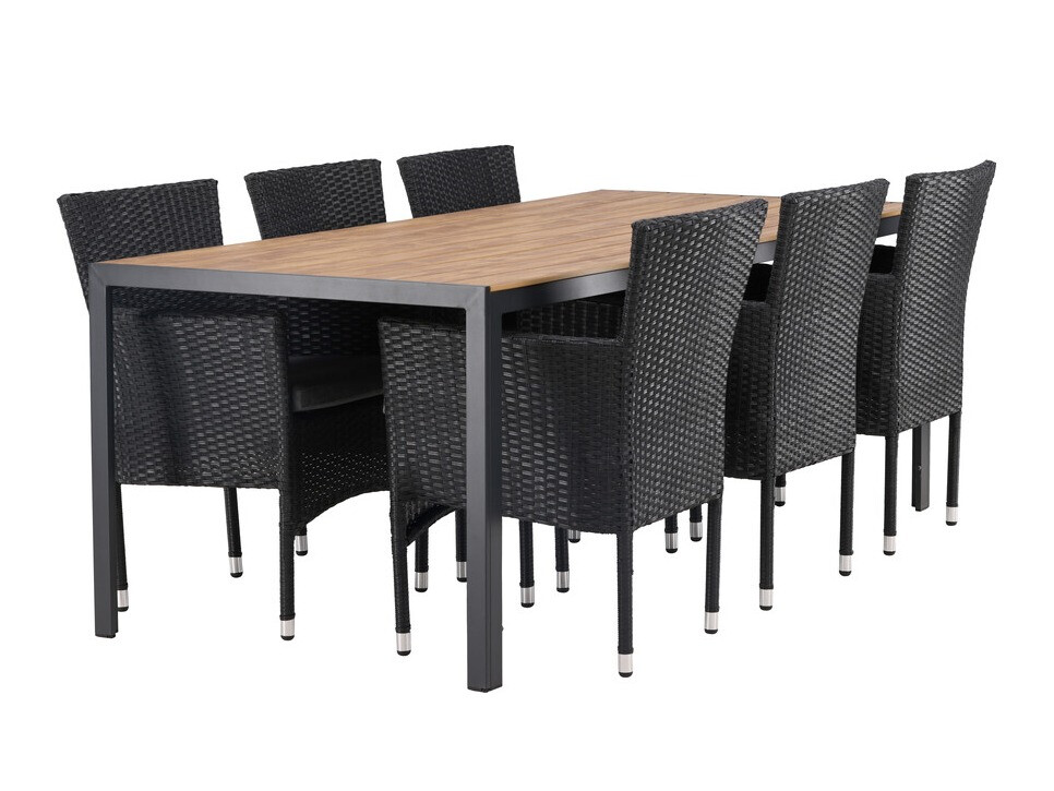 Conjunto de mesa e cadeiras Dallas 3626 (Preto)