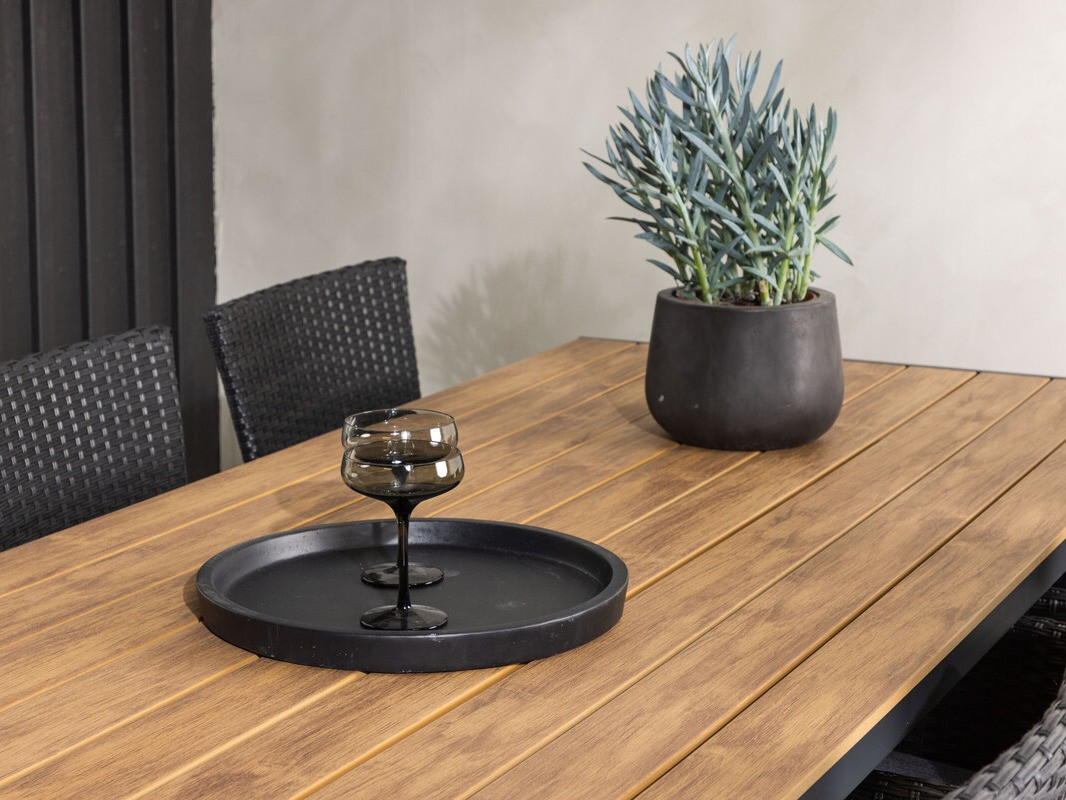 Conjunto de mesa e cadeiras Dallas 3626 (Preto)