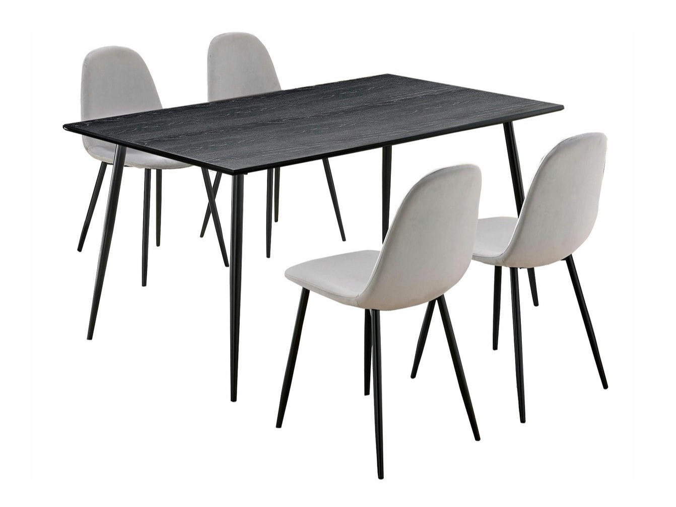 Conjunto para refeições Denton 817 (Preto + Cinzento)