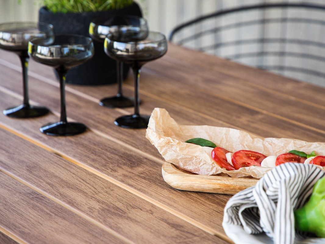 Mesa para o exterior Dallas 3890 (Preto + Castanho)