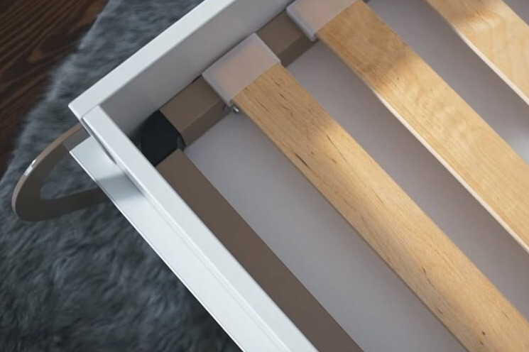 Cama rebatível Concept Pro Lenart IV (Branco + Branco brilhante)