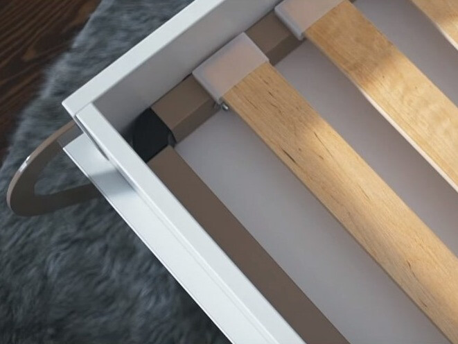 Cama rebatível Concept Pro Lenart VI (Branco + Grafite)