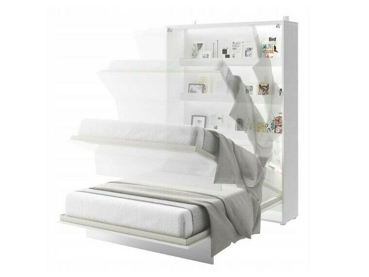 Cama rebatível Concept Pro Lenart VII (Branco brilhante + Cinzento)